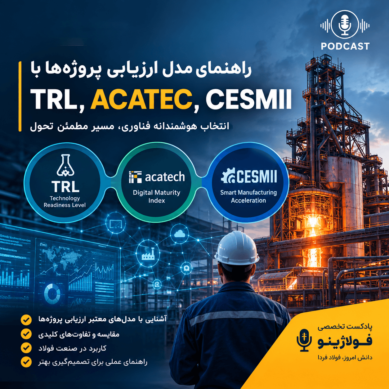 شاخصهای ارزیابی بلوغ فناوری و مدیریت نوآوری در صنعت فولاد